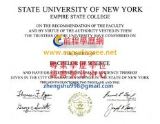 紐約州立大學帝國州立學院文憑範本|客製紐約州立大學學歷文憑