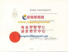 約克大學畢業證範本|製作約克大學學歷證書|買約克大學文憑